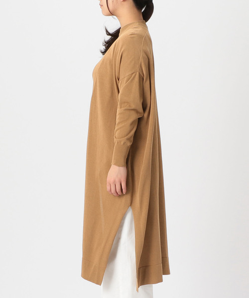 Liesse（リエス）の「コットンナイロンロングカーディガン（カーディガン/ボレロ・レディース・ベージュ/ネイビー/ピンク系その他・FREE）」の4枚目の写真