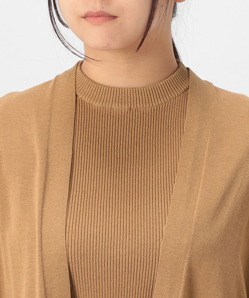 Liesse（リエス）の「コットンナイロンロングカーディガン（カーディガン/ボレロ・レディース・ベージュ/ネイビー/ピンク系その他・FREE）」の6枚目の写真