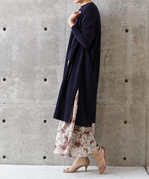 Liesse（リエス）の「コットンナイロンロングカーディガン（カーディガン/ボレロ・レディース・ベージュ/ネイビー/ピンク系その他・FREE）」の12枚目の写真