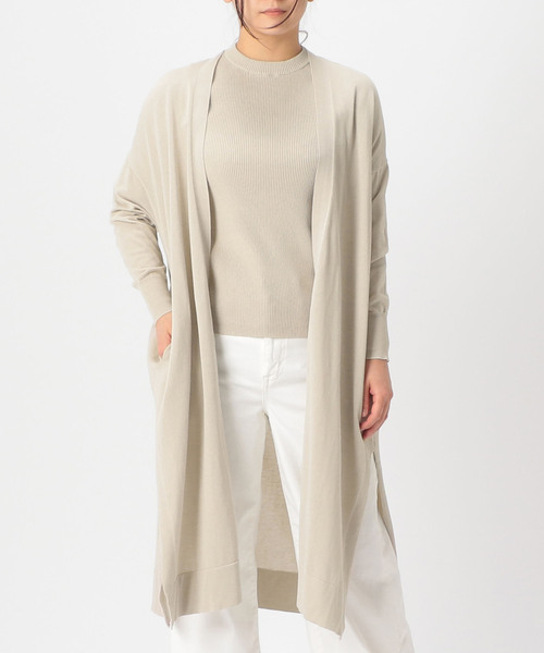 Liesse（リエス）の「コットンナイロンロングカーディガン（カーディガン/ボレロ・レディース・ベージュ/ネイビー/ピンク系その他・FREE）」の15枚目の写真