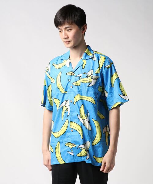 PARKS TOKYO SELECT（パークストウキョウセレクト）の「【UZZI/ウジー】（UN）ALOHA SHIRTS（シャツ/ブラウス・メンズ・ブラック/ネイビー/ホワイト/ブルー・X-LARGE/LARGE/XX-LARGE/MEDIUM/SMALL）」の4枚目の写真