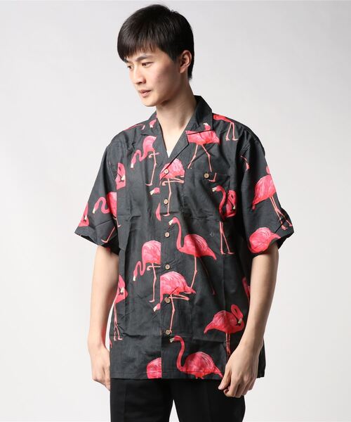 PARKS TOKYO SELECT（パークストウキョウセレクト）の「【UZZI/ウジー】（UN）ALOHA SHIRTS（シャツ/ブラウス・メンズ・ブラック/ネイビー/ホワイト/ブルー・X-LARGE/LARGE/XX-LARGE/MEDIUM/SMALL）」の2枚目の写真