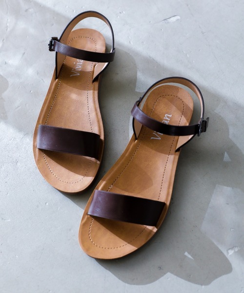 VIVIAN（ヴィヴィアン）の「ネックベルトカジュアルコンフォートサンダル（サンダル・レディース・ダークブラウン/リアルツリーカモ/シルバー/オリーブ×ブラック/アイボリー/ブラウン/キャメル/ベージュ/D/パイソン/ブラック/ベージュ系その他6・L/S/M/LL/XL/SS）」の4枚目の写真