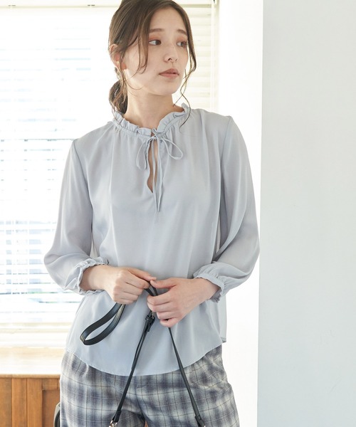 セール 新色追加 2way スタンドフリルブラウス シャツ ブラウス Rope Picnic ロペピクニック のファッション通販 Zozotown