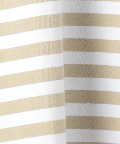 Armor lux（アルモーリュックス）の「別注 [ アルモー リュックス ] SC ★ Armor Lux ワンポイント ボーダー Tシャツ（Tシャツ/カットソー・メンズ・ベージュ/ネイビー・SMALL/MEDIUM/LARGE）」の4枚目の写真