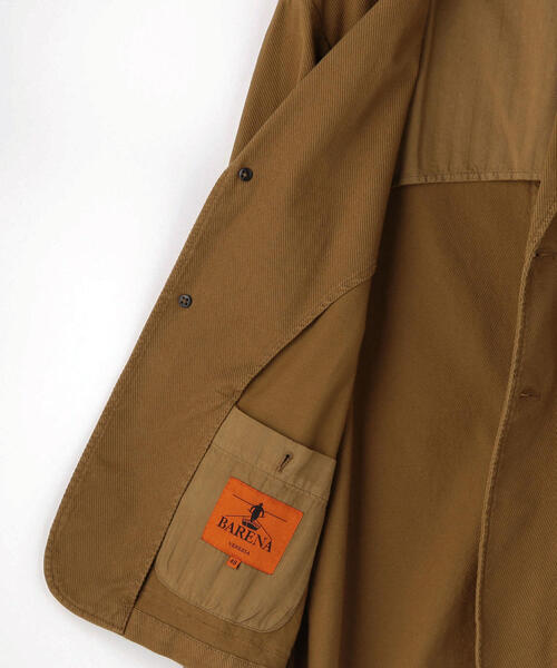 BARENA◆テーラードジャケット/-/コットン/ブラック/SIZE 56/3ボタン/タグ付 BARENA◇Vento BLazer⁄テーラードジャケット⁄44⁄コットン⁄BRD⁄無地