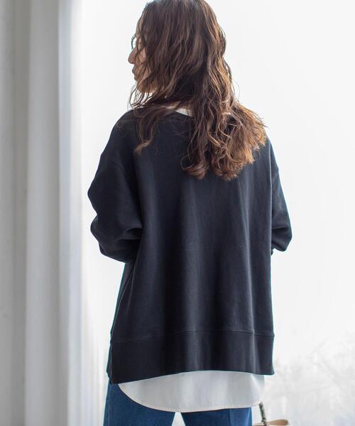 coen（コーエン）の「USAコットンオーガニックコットンミックス裏毛スウェットスキッパー（スウェット・レディース・ナチュラル/ブラック/マスタード・FREE）」の12枚目の写真