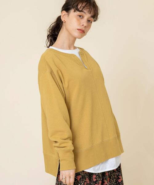 coen（コーエン）の「USAコットンオーガニックコットンミックス裏毛スウェットスキッパー（スウェット・レディース・ナチュラル/ブラック/マスタード・FREE）」の21枚目の写真