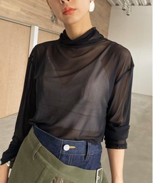 Ameri | MESH TURTLE TOP(Tシャツ/カットソー)