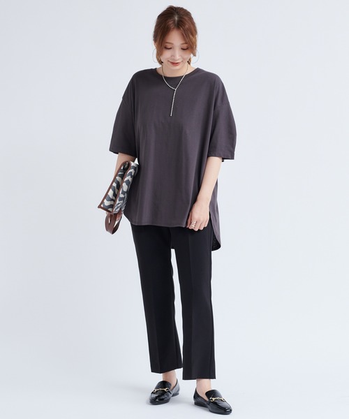 DouDou（ドゥドゥ）の「バックデザインパフT（Tシャツ/カットソー・レディース・オフホワイト/グレー系その他/グレイッシュベージュ・FREE）」の5枚目の写真