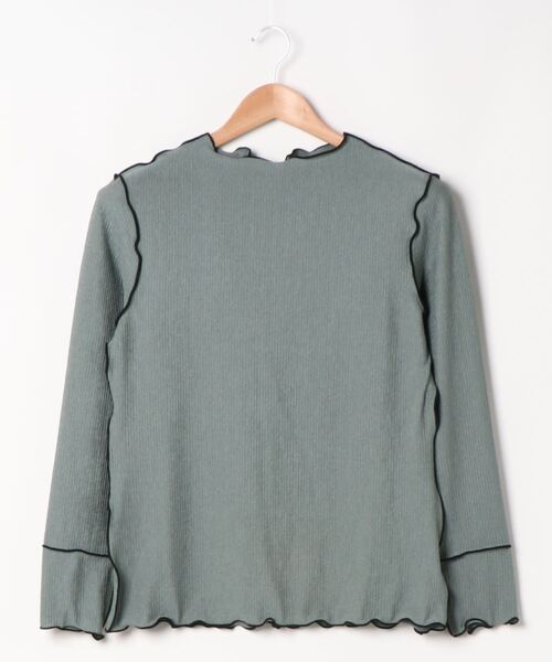 Cheek（チーク）の「抗菌加工配色メローTOPS（Tシャツ/カットソー・レディース・ブラック/グリーン/アイボリー・MEDIUM）」の20枚目の写真