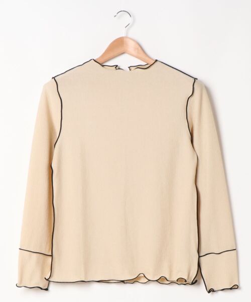 Cheek（チーク）の「抗菌加工配色メローTOPS（Tシャツ/カットソー・レディース・ブラック/グリーン/アイボリー・MEDIUM）」の21枚目の写真