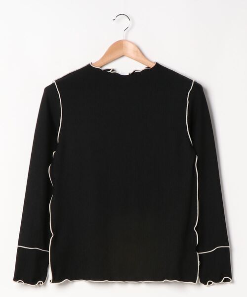 Cheek（チーク）の「抗菌加工配色メローTOPS（Tシャツ/カットソー・レディース・ブラック/グリーン/アイボリー・MEDIUM）」の22枚目の写真