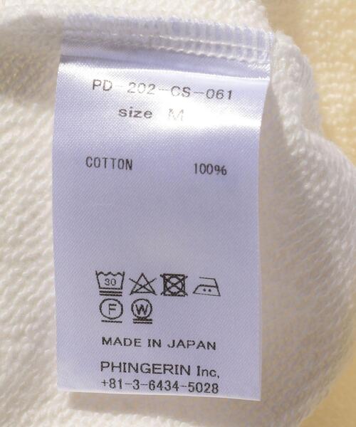 PHINGERIN（フィンガリン）の「＜PHINGERIN (フィンガリン）＞ TRIM SWT/スウェット（スウェット・メンズ・ホワイト・SMALL/MEDIUM）」の2枚目の写真