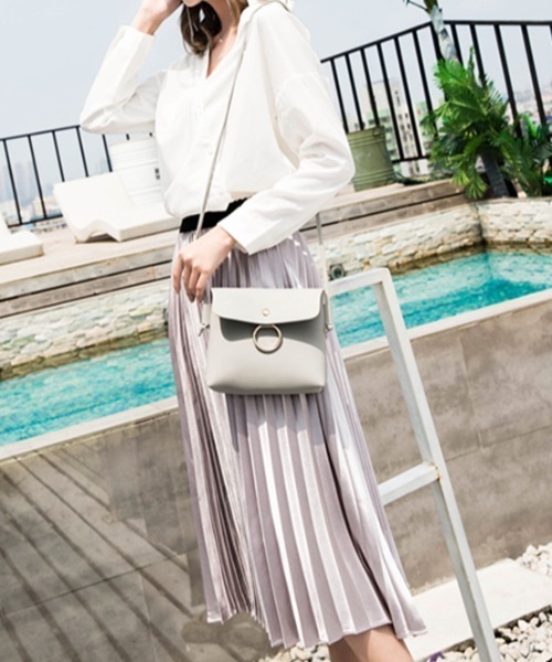 yuue' ( wear )（ユーイ）の「リングスクエア ミニショルダーバッグ（ショルダーバッグ・レディース・ブラック/ピンク/ライトベージュ・FREE）」の11枚目の写真