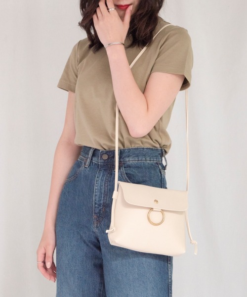 yuue' ( wear )（ユーイ）の「リングスクエア ミニショルダーバッグ（ショルダーバッグ・レディース・ブラック/ピンク/ライトベージュ・FREE）」の20枚目の写真