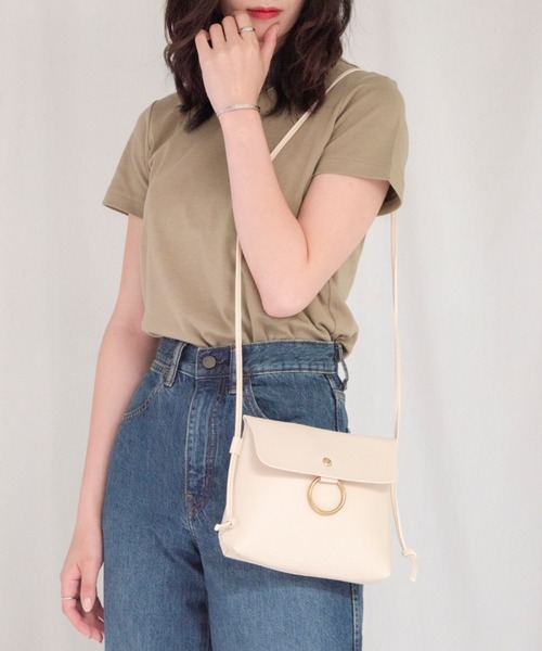 yuue' ( wear )（ユーイ）の「リングスクエア ミニショルダーバッグ（ショルダーバッグ・レディース・ブラック/ピンク/ライトベージュ・FREE）」の21枚目の写真