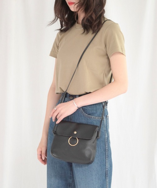 yuue' ( wear )（ユーイ）の「リングスクエア ミニショルダーバッグ（ショルダーバッグ・レディース・ブラック/ピンク/ライトベージュ・FREE）」の16枚目の写真