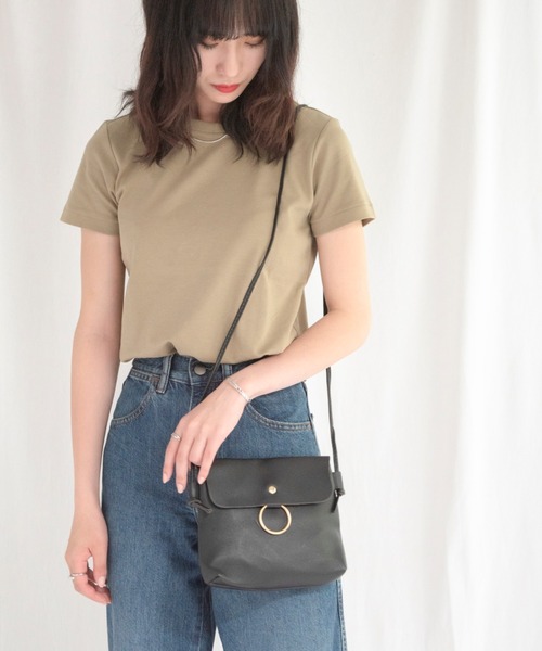 yuue' ( wear )（ユーイ）の「リングスクエア ミニショルダーバッグ（ショルダーバッグ・レディース・ブラック/ピンク/ライトベージュ・FREE）」の17枚目の写真