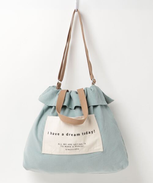 COMMON WARE（コモンウェアー）の「EM:CORDUROY 2WAY巾着TOTE コーデュロイ 2WAY巾着トート/ショルダーバック（トートバッグ・レディース・ベージュ/サックスブルー/マスタード・FREE）」の5枚目の写真