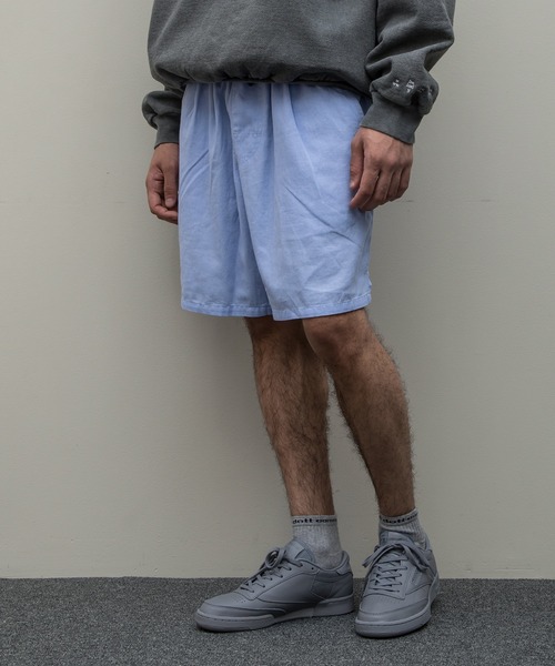 bal（バル）の「【2021春夏】WASHED FLANNEL  ELASTIC WAIST SHORT（その他パンツ・メンズ・ホワイト/チャコールグレー/ライトグレー/ブラック/サックスブルー・MEDIUM/LARGE/X-LARGE）」の5枚目の写真