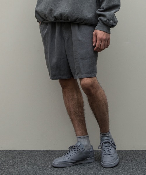 bal（バル）の「【2021春夏】WASHED FLANNEL  ELASTIC WAIST SHORT（その他パンツ・メンズ・ホワイト/チャコールグレー/ライトグレー/ブラック/サックスブルー・MEDIUM/LARGE/X-LARGE）」の4枚目の写真