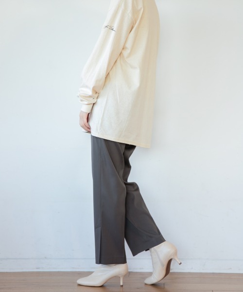 A part by(アパートバイ)の「Pスリットストレートパンツ 929962(その他パンツ・レディース・チャコールグレー/ベージュ/ライトベージュ/ピンク系その他・MEDIUM/LARGE)」の6枚目の写真