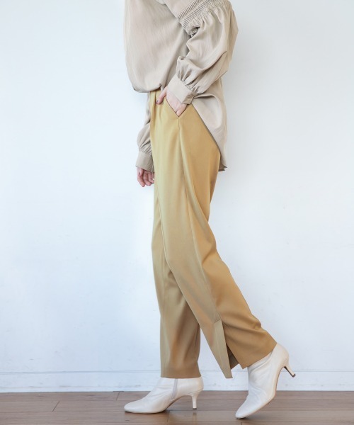 A part by(アパートバイ)の「Pスリットストレートパンツ 929962(その他パンツ・レディース・チャコールグレー/ベージュ/ライトベージュ/ピンク系その他・MEDIUM/LARGE)」の10枚目の写真