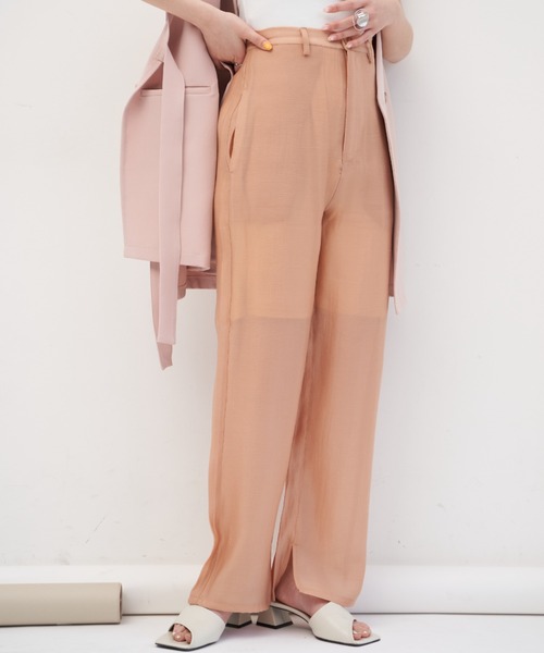 VANNIE U（ヴァニーユー）の「シアーシャーベットパンツ（ペチコート付き）（その他パンツ・レディース・オレンジ/ミント・FREE）」の2枚目の写真