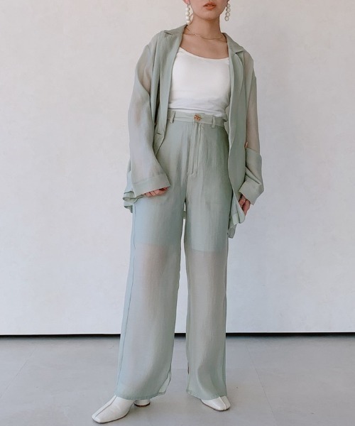 VANNIE U（ヴァニーユー）の「シアーシャーベットパンツ（ペチコート付き）（その他パンツ・レディース・オレンジ/ミント・FREE）」の8枚目の写真