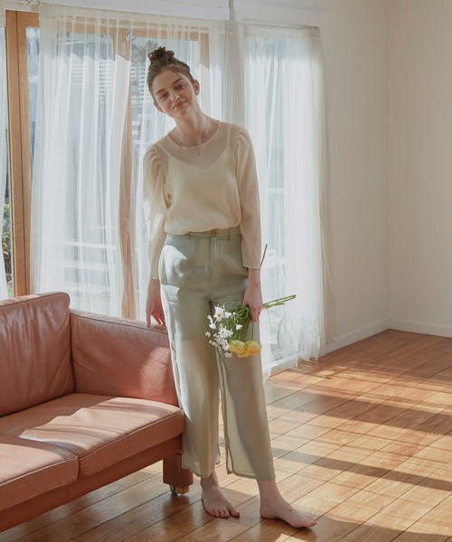 VANNIE U（ヴァニーユー）の「シアーシャーベットパンツ（ペチコート付き）（その他パンツ・レディース・オレンジ/ミント・FREE）」の18枚目の写真