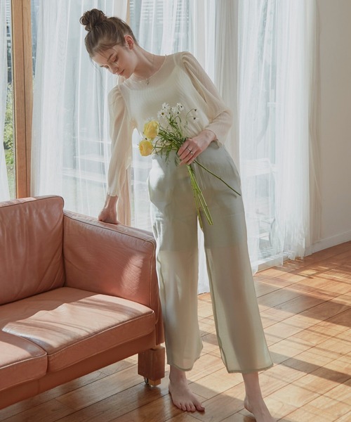 VANNIE U（ヴァニーユー）の「シアーシャーベットパンツ（ペチコート付き）（その他パンツ・レディース・オレンジ/ミント・FREE）」の19枚目の写真