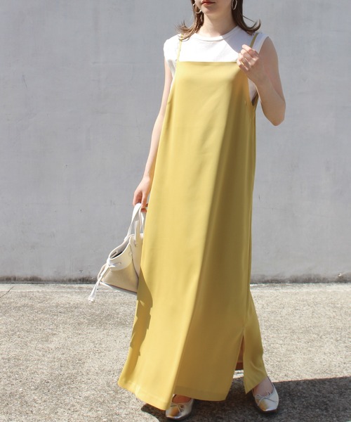 LAVEANGE（ラビアンジェ）の「サテンキャミワンピース（ワンピース