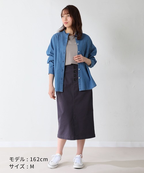 Honeys(ハニーズ)の「刺繍ロゴTシャツ(Tシャツ/カットソー・レディース・ブラック/パープル/グレー/オフホワイト/ホワイト×パープル・S/M/L)」の9枚目の写真