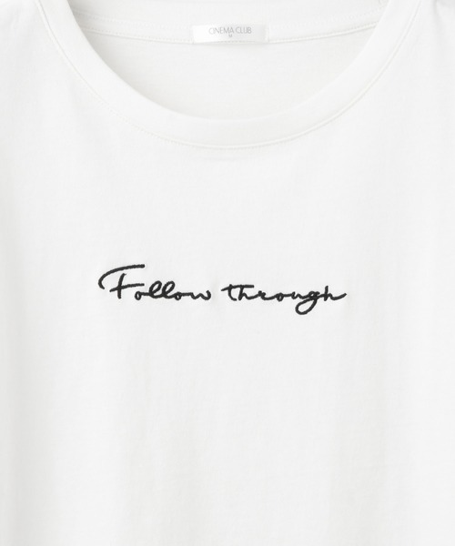 Honeys(ハニーズ)の「刺繍ロゴTシャツ(Tシャツ/カットソー・レディース・ブラック/パープル/グレー/オフホワイト/ホワイト×パープル・S/M/L)」の18枚目の写真