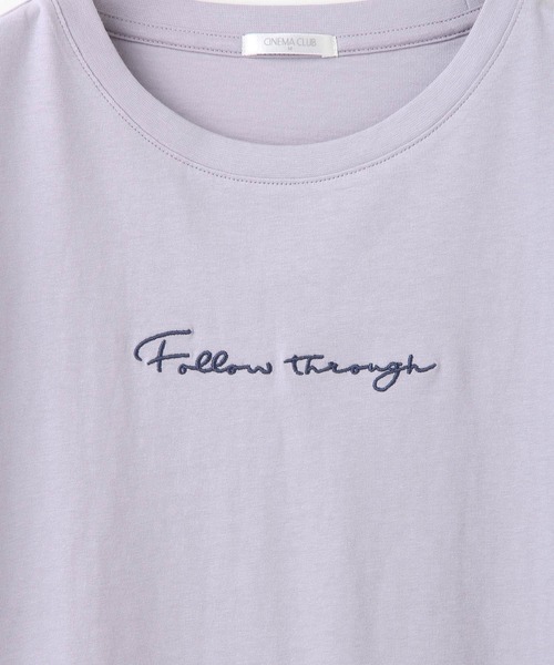 Honeys(ハニーズ)の「刺繍ロゴTシャツ(Tシャツ/カットソー・レディース・ブラック/パープル/グレー/オフホワイト/ホワイト×パープル・S/M/L)」の22枚目の写真