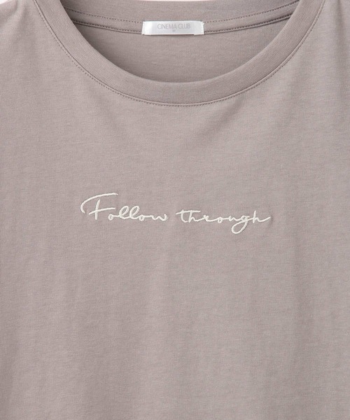 Honeys(ハニーズ)の「刺繍ロゴTシャツ(Tシャツ/カットソー・レディース・ブラック/パープル/グレー/オフホワイト/ホワイト×パープル・S/M/L)」の21枚目の写真