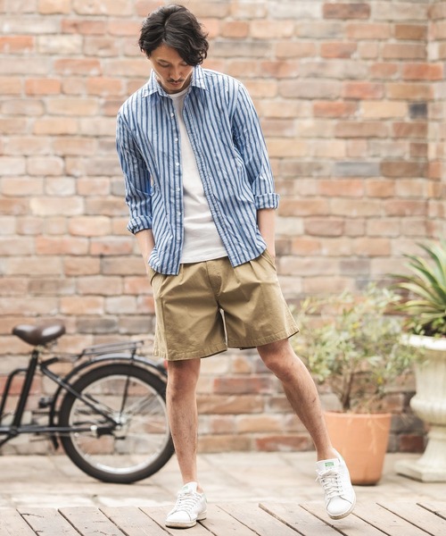 CAMBIO(カンビオ)の「mp8769- Stretch Light Twill Gurkha Shorts ショートパンツ(チノパンツ・メンズ・オリーブ/ベージュ・M/L)」の9枚目の写真