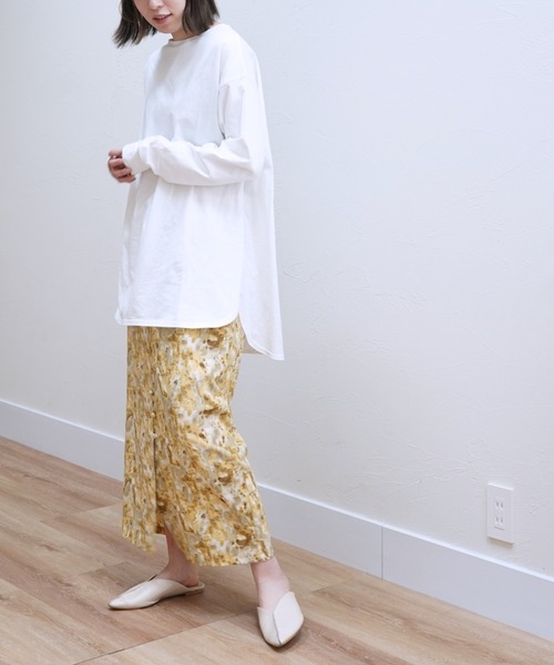 Cheek（チーク）の「ニュアンス柄フロントボタンタイトスカート（スカート・レディース・イエロー/グリーン・MEDIUM）」の17枚目の写真