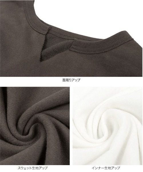 KOBE LETTUCE（コウベレタス）の「[ 2点セット ]ロンT×スキッパースウェットトップス（スウェット・レディース・ネイビー/ブラック系その他/ホワイト系その他・FREE）」の15枚目の写真