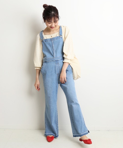 SLOBE IENA(スローブイエナ)の「PECCI SOFTCREPE 柄編みプルオーバー【手洗い可能】◆(ニット/セーター・レディース・ナチュラル/グリーン/イエロー・FREE)」の4枚目の写真