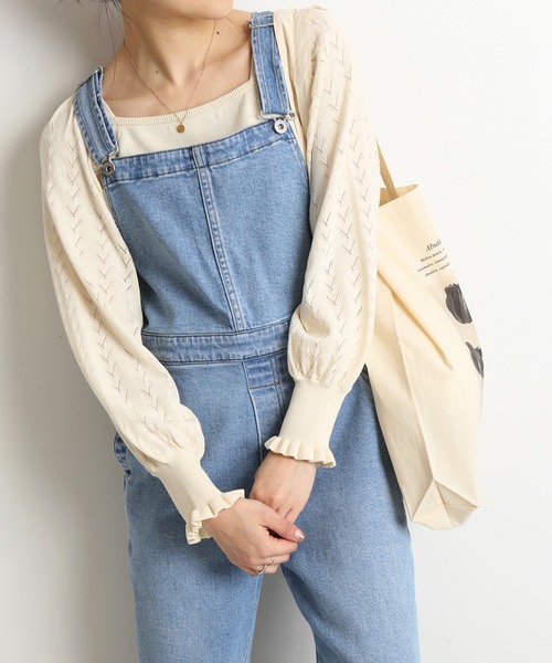 SLOBE IENA(スローブイエナ)の「PECCI SOFTCREPE 柄編みプルオーバー【手洗い可能】◆(ニット/セーター・レディース・ナチュラル/グリーン/イエロー・FREE)」の16枚目の写真
