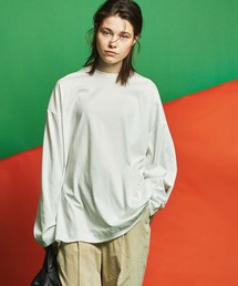 《ユニセックスアイテム》ALBINI/アルビニ スムースプライムオーバークルーネックロングスリーブTシャツ 【MAISON SPECIAL/メゾンスペシャル】