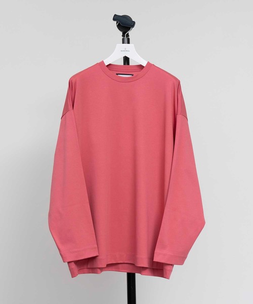 MAISON SPECIAL(メゾンスペシャル)の「《ユニセックスアイテム》ALBINI/アルビニ スムースプライムオーバークルーネックロングスリーブTシャツ 【MAISON SPECIAL/メゾンスペシャル】(Tシャツ/カットソー・メンズ・ホワイト/ブラック/ピンク/ブルー/グリーン/その他1/その他2/スモークピンク・44/46/48)」の5枚目の写真