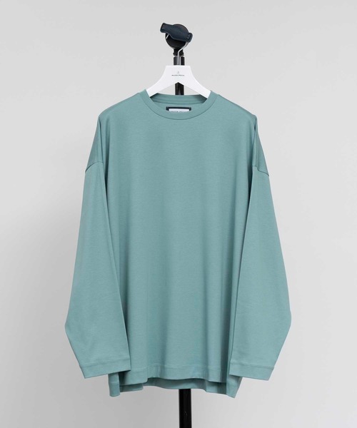 MAISON SPECIAL(メゾンスペシャル)の「《ユニセックスアイテム》ALBINI/アルビニ スムースプライムオーバークルーネックロングスリーブTシャツ 【MAISON SPECIAL/メゾンスペシャル】(Tシャツ/カットソー・メンズ・ホワイト/ブラック/ピンク/ブルー/グリーン/その他1/その他2/スモークピンク・44/46/48)」の3枚目の写真