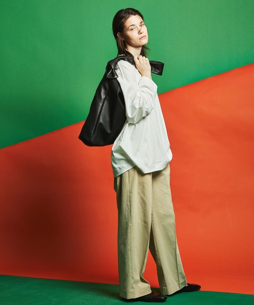 MAISON SPECIAL(メゾンスペシャル)の「《ユニセックスアイテム》ALBINI/アルビニ スムースプライムオーバークルーネックロングスリーブTシャツ 【MAISON SPECIAL/メゾンスペシャル】(Tシャツ/カットソー・メンズ・ホワイト/ブラック/ピンク/ブルー/グリーン/その他1/その他2/スモークピンク・44/46/48)」の9枚目の写真