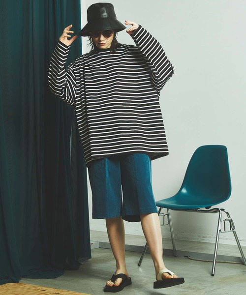 MAISON SPECIAL(メゾンスペシャル)の「《ユニセックスアイテム》ALBINI/アルビニ スムースプライムオーバークルーネックロングスリーブTシャツ 【MAISON SPECIAL/メゾンスペシャル】(Tシャツ/カットソー・メンズ・ホワイト/ブラック/ピンク/ブルー/グリーン/その他1/その他2/スモークピンク・44/46/48)」の13枚目の写真