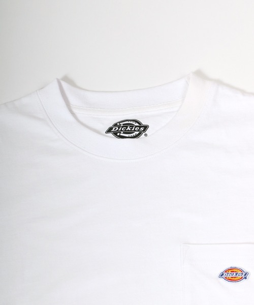 Dickies（ディッキーズ）の「Dickies/ディッキーズ ミニロゴワッペン ポケット付 無地Tシャツ（Tシャツ/カットソー・メンズ・ホワイト/ブラック/ベージュ/ピンク/ブルー/グリーン/サックスブルー/ブルーグリーン・LL/M/L）」の14枚目の写真