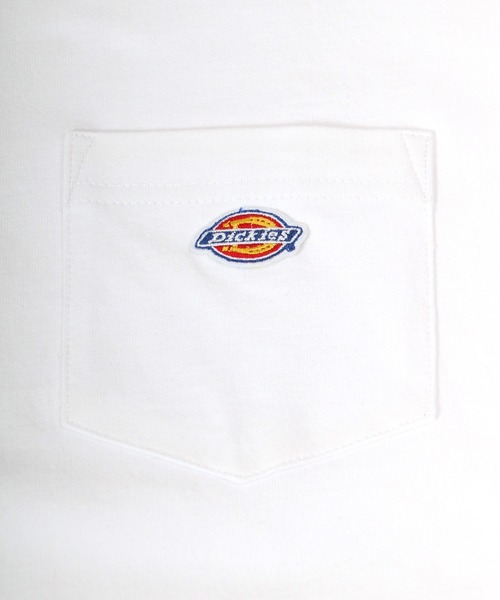 Dickies（ディッキーズ）の「Dickies/ディッキーズ ミニロゴワッペン ポケット付 無地Tシャツ（Tシャツ/カットソー・メンズ・ホワイト/ブラック/ベージュ/ピンク/ブルー/グリーン/サックスブルー/ブルーグリーン・LL/M/L）」の17枚目の写真