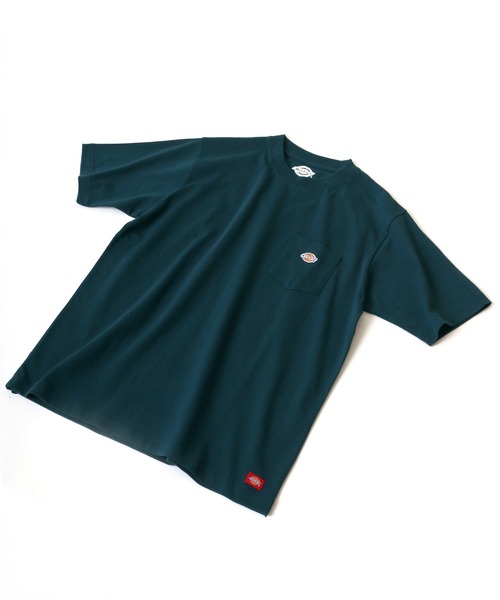 Dickies（ディッキーズ）の「Dickies/ディッキーズ ミニロゴワッペン ポケット付 無地Tシャツ（Tシャツ/カットソー・メンズ・ホワイト/ブラック/ベージュ/ピンク/ブルー/グリーン/サックスブルー/ブルーグリーン・LL/M/L）」の15枚目の写真